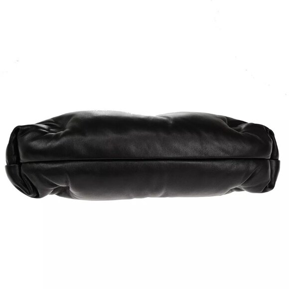 MAISON MARGIELA Logo Glam Slam Chain Clutch Hand Bag Leather Black Silve 40RF146 - Picture 5 of 15